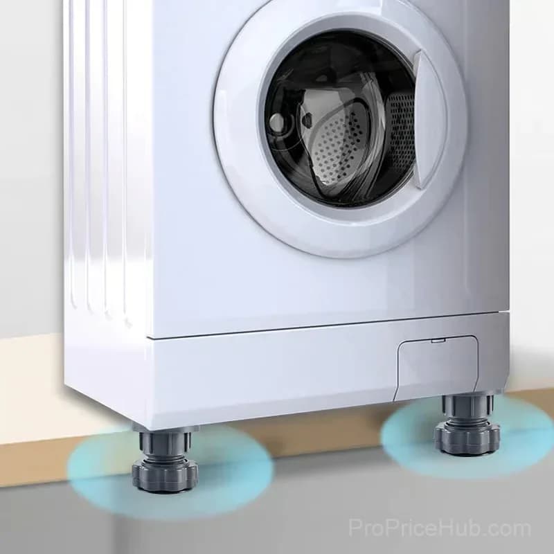 4-Piece Height-Adjustable Washing Machine Stand Set - View 2