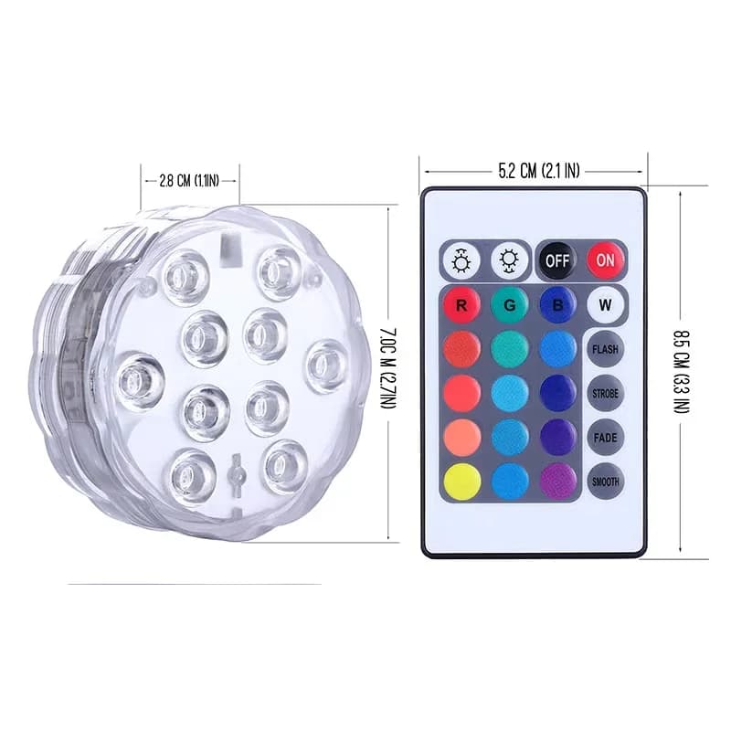 Submersible LED Pool Lights, 2-Pack Set - View 2