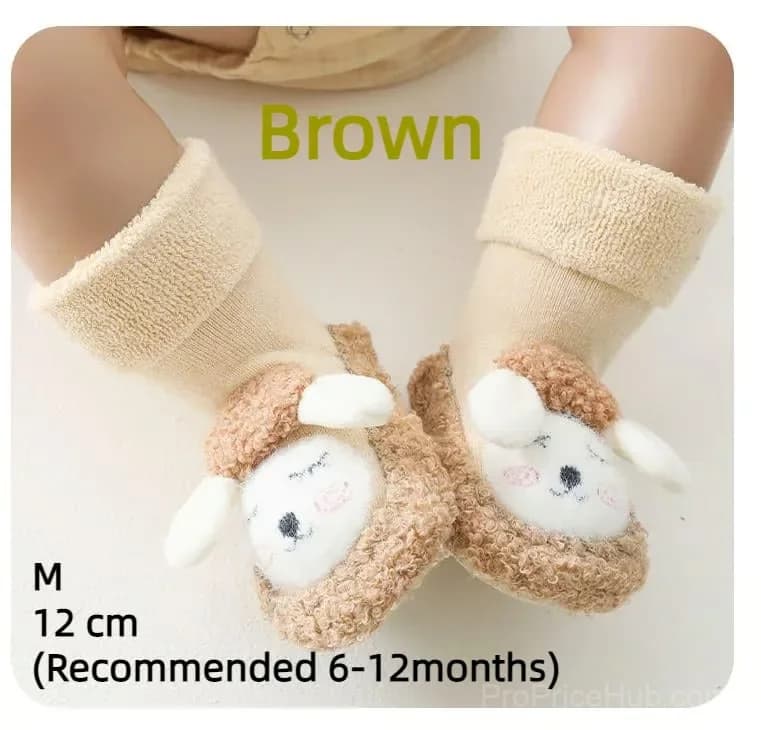 Baby Cartoon Plush Cotton Toddler Shoes, Pink, 0-6 Months - View 14