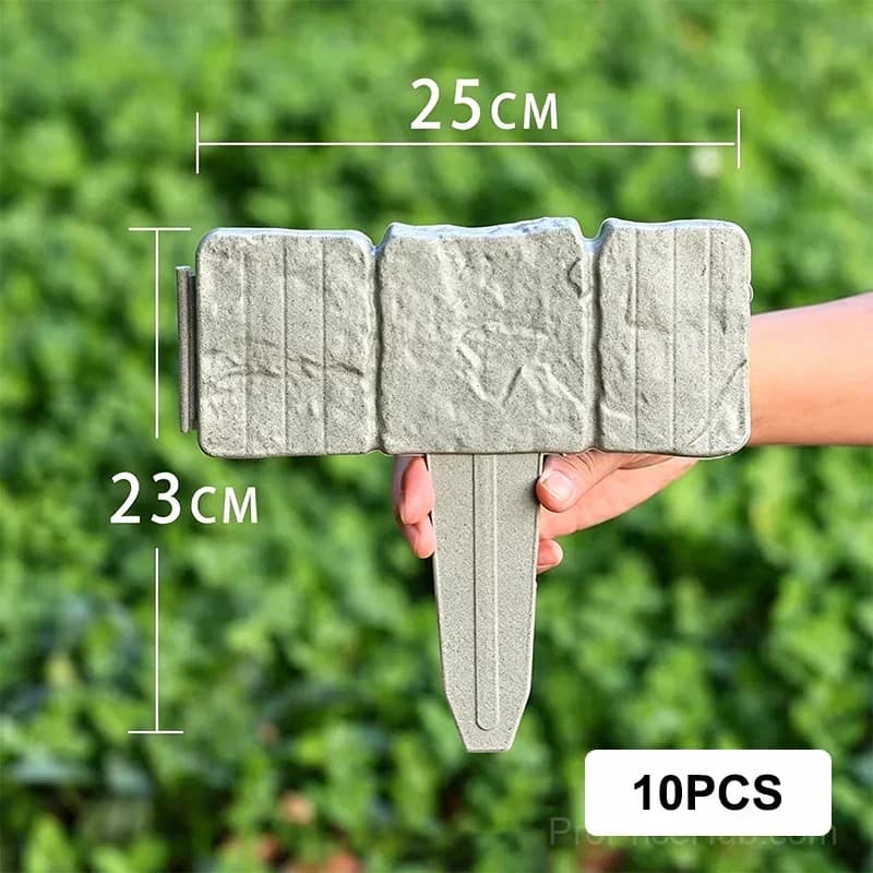 Simulated Stone Garden Fence Decorative Border - View 13