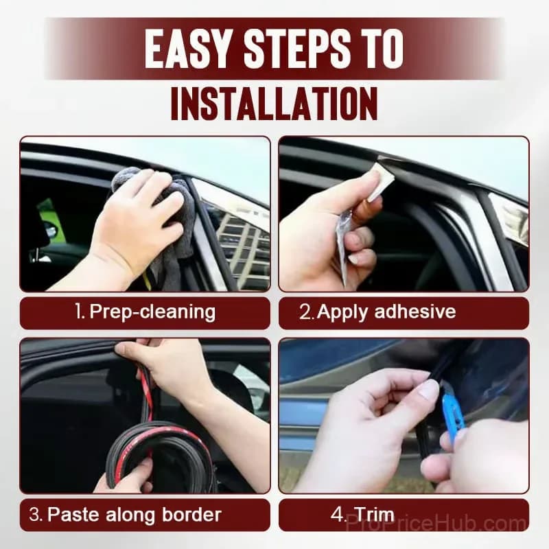 Car Noise Reduction Dustproof Rubber Seal Strip, 5M Roll - View 8