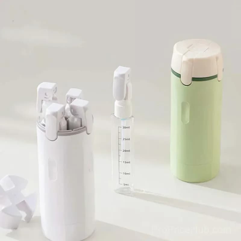 4-in-1 Refillable Travel Toiletry Dispenser, Green, No Bag - View 8
