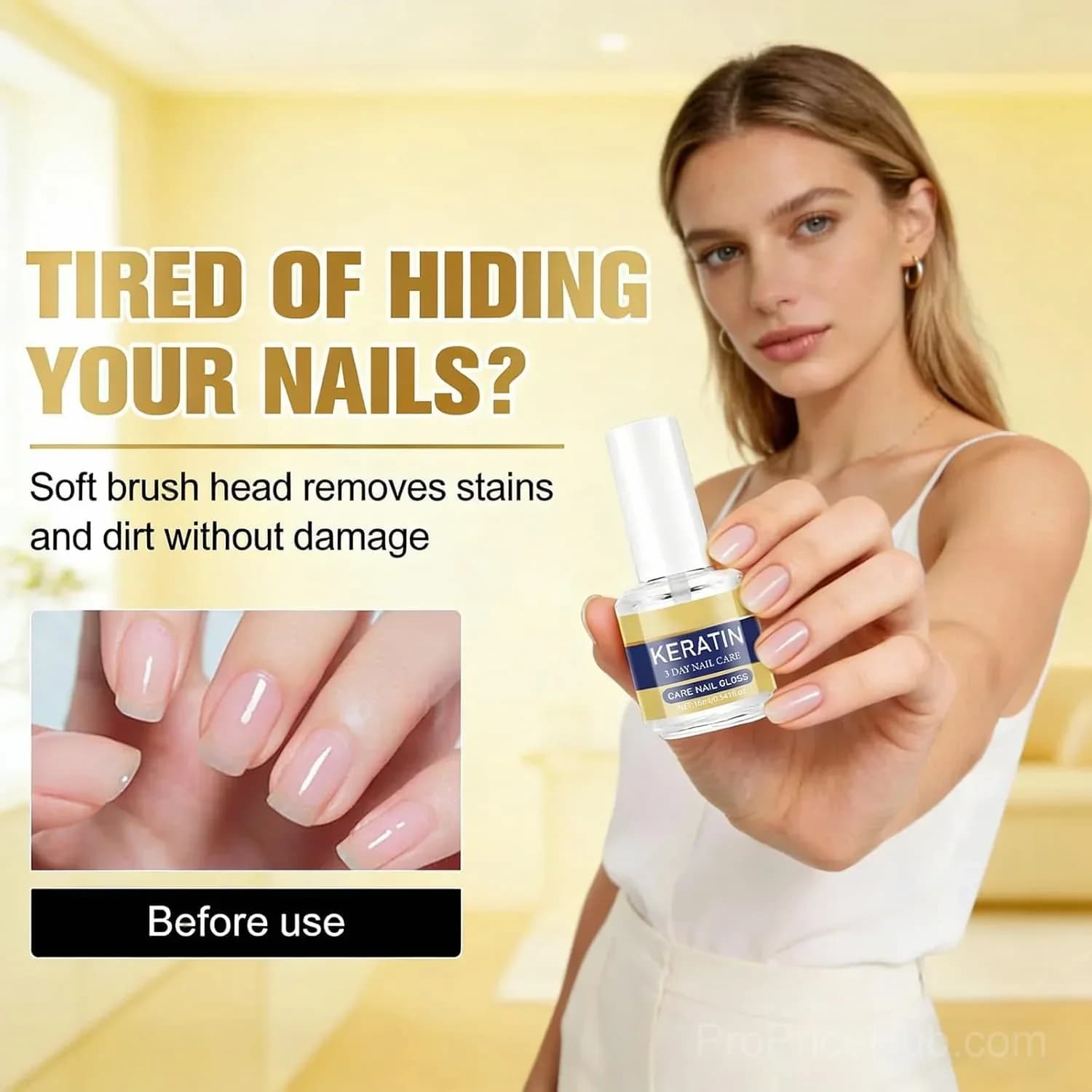Keratin Amino Acid Nail Care for Dry, Weak & Fragile Nails - 3 Day Treatment - View 2
