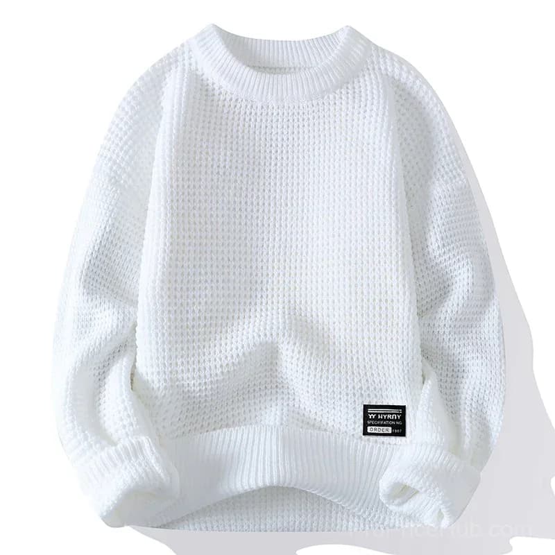 Men's Big & Tall Retro Crewneck Sweater - Thick Knit, Sizes M-3XL - View 1
