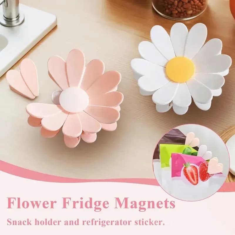 Magnetic Chip Clips for Fridge - 6 Bag Clips + 1 Magnetic Base, Cute Food Sealing Clips - View 7