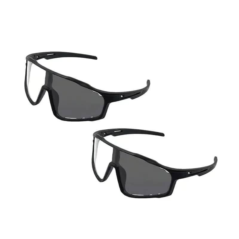 Photochromic UV Protection Sports Sunglasses, Transparent Gray - View 6