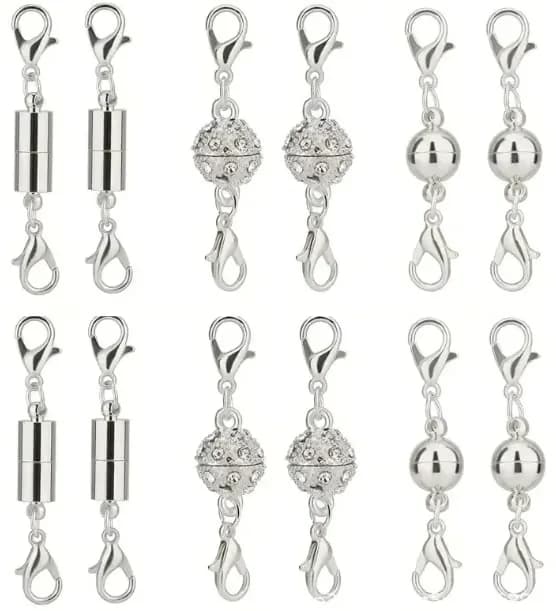 Magnetic Necklace Clasps and Closures, Mixed Set, 12 Pcs - View 8