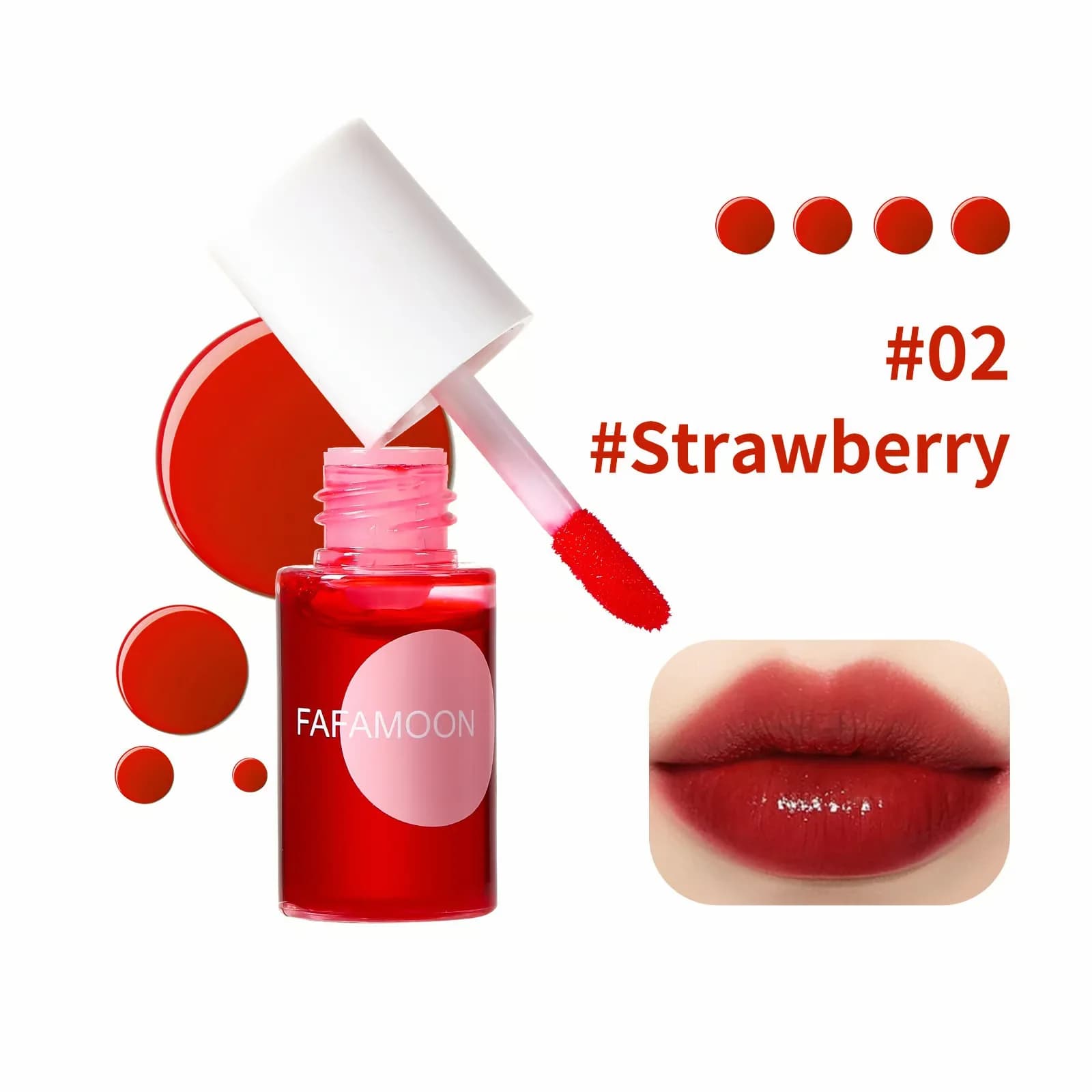 FAFAMOON Long Lasting Lip Gloss, 01 Apple - View 6