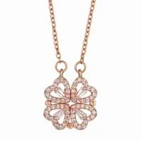 Transformable Lucky Heart Clover Pendant Necklace - View 11
