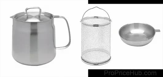 1.5L 304 Stainless Steel Oil Filter Pot with Strainer Net - View 1