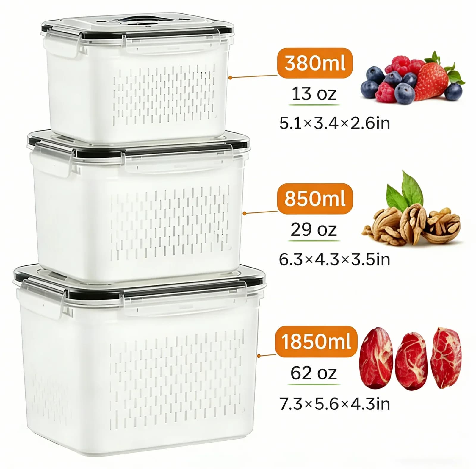 TroveHand Fruit & Vegetable Storage Box Set - View 1