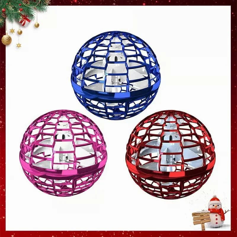Flying Rotating Hover Ball Toy, Red - View 7