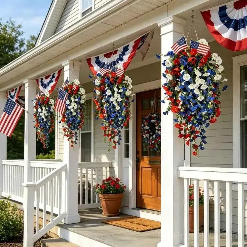 Patriotic Hanging Flower Baskets for America’s 250th Anniversary - View 7