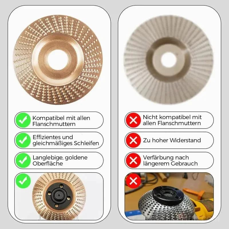 3-Piece High-Performance Wood Carving Disc Set - View 10