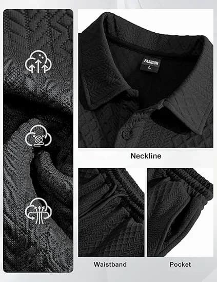 Men's Casual 2-Piece Polo Shirt and Shorts Set - View 5