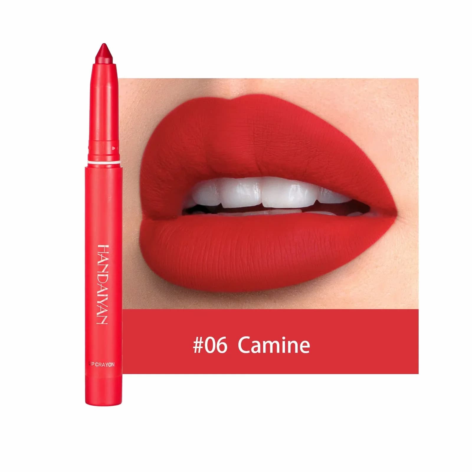Matte Lipstick Pencil, Rotating & Sharpenable - Apricot - View 8