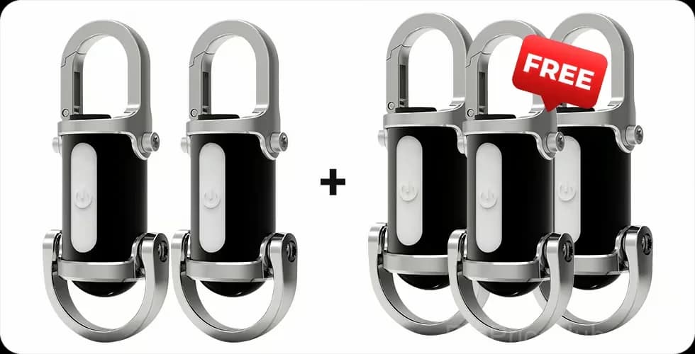Portable Rechargeable LED Keychain Flashlight, 2-Pack - View 11