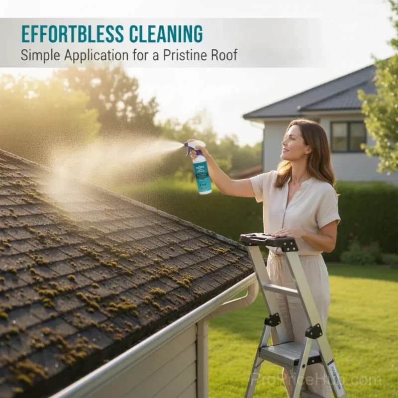 Multi-Surface Roof Moss & Algae Cleaner Spray, Professional Stain Remover & Protective Shield - View 2