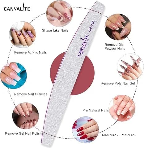 180/240 Grit Nail File - Dual-Sided Sandpaper for Shaping & Nail Art - View 4
