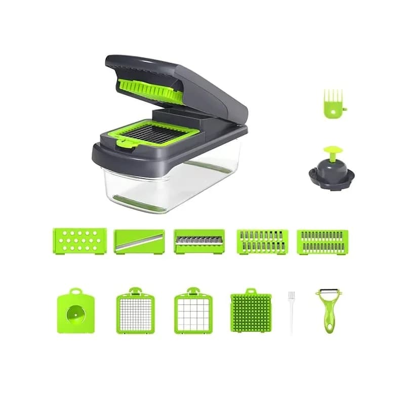 Multifunctional Vegetable Cutter, Black - View 2