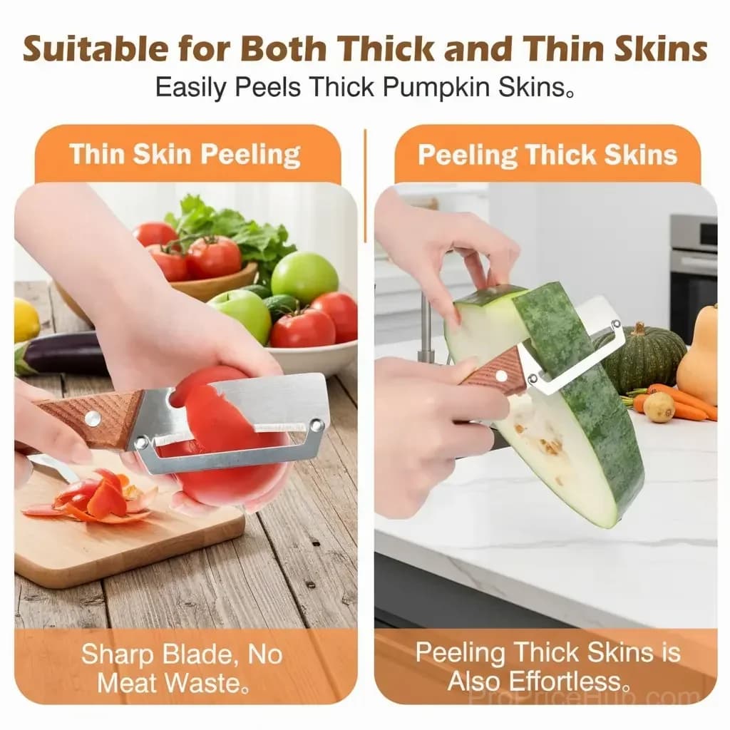 Stainless Steel Peeler with Wooden Handle and Bottle Opener - View 9
