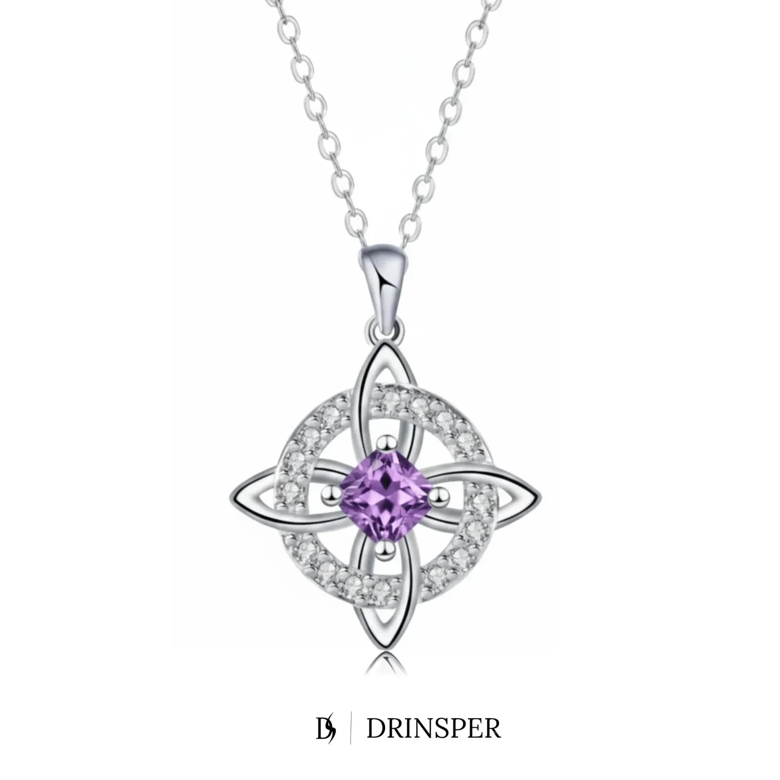 Natural Crystal Witches Knot Necklace – Birthstone Pendant Jewelry - View 11