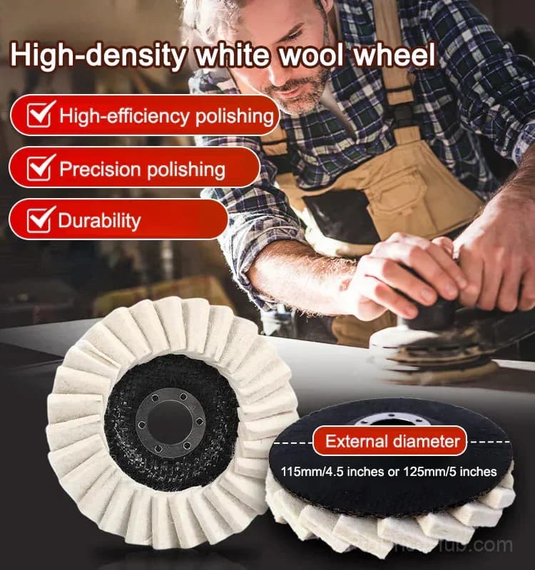 Century-old Wool Felt Flap Wheel - 2-in-1 Sanding & Fine Finishing - View 1