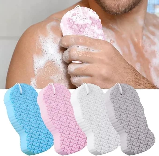 3D Super Soft Exfoliating Bath Sponge - Reusable Body Scrubber - View 2