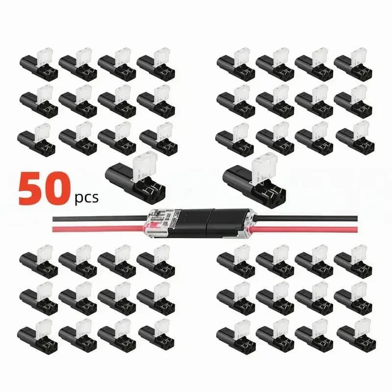 Double-Wire 2-Pin LED Light Strip Plug-in Connector - View 10