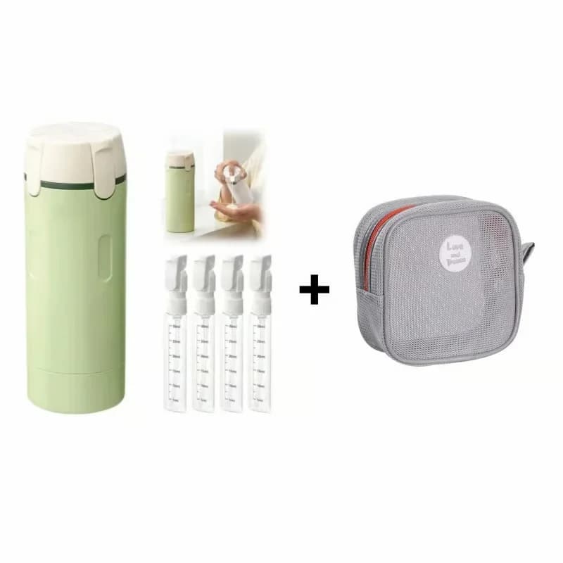 4-in-1 Refillable Travel Toiletry Dispenser, Green, No Bag - View 15