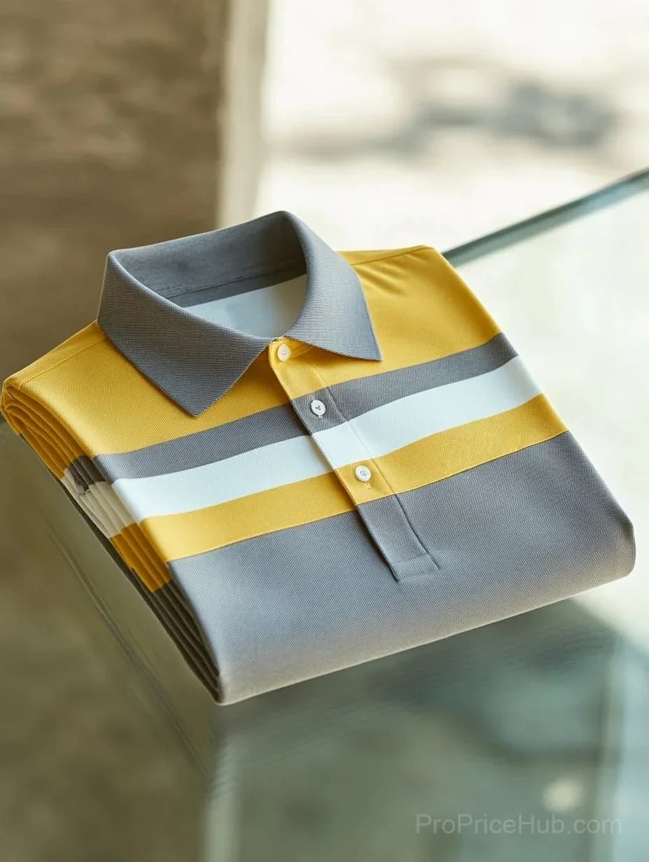Men's Business Casual Short Sleeve Button Polo Shirt - View 1