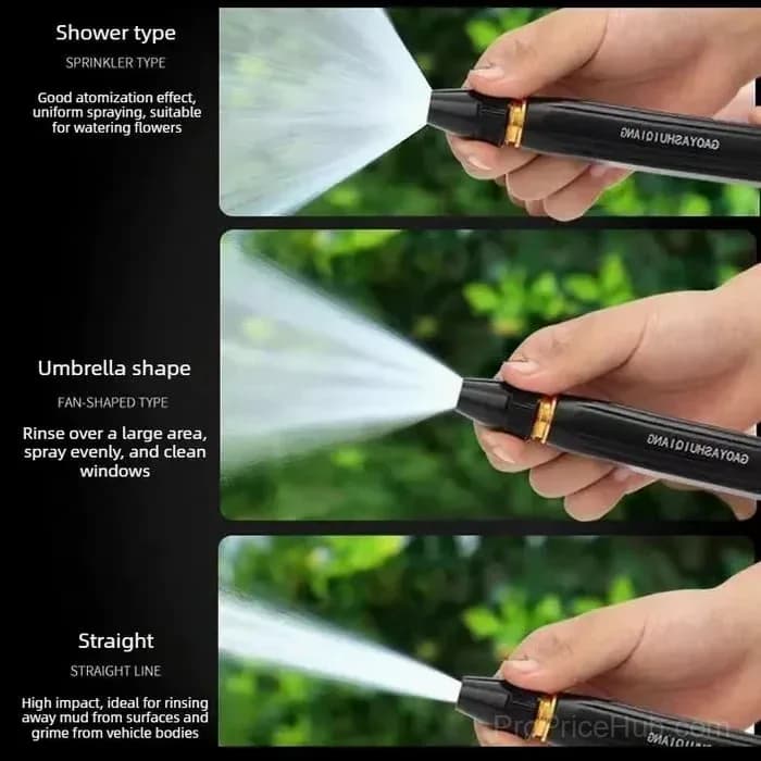 High-Pressure Hose Spray Gun with Brush Attachment - View 3