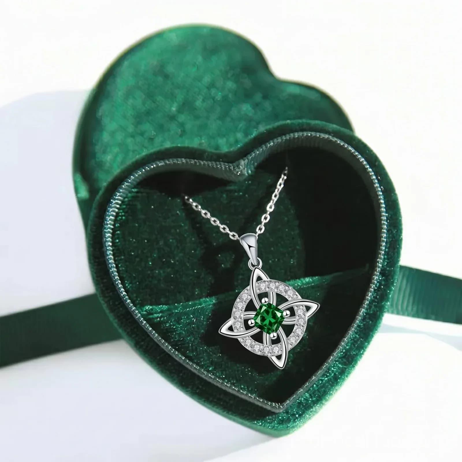 Natural Crystal Witches Knot Necklace – Birthstone Pendant Jewelry - View 14