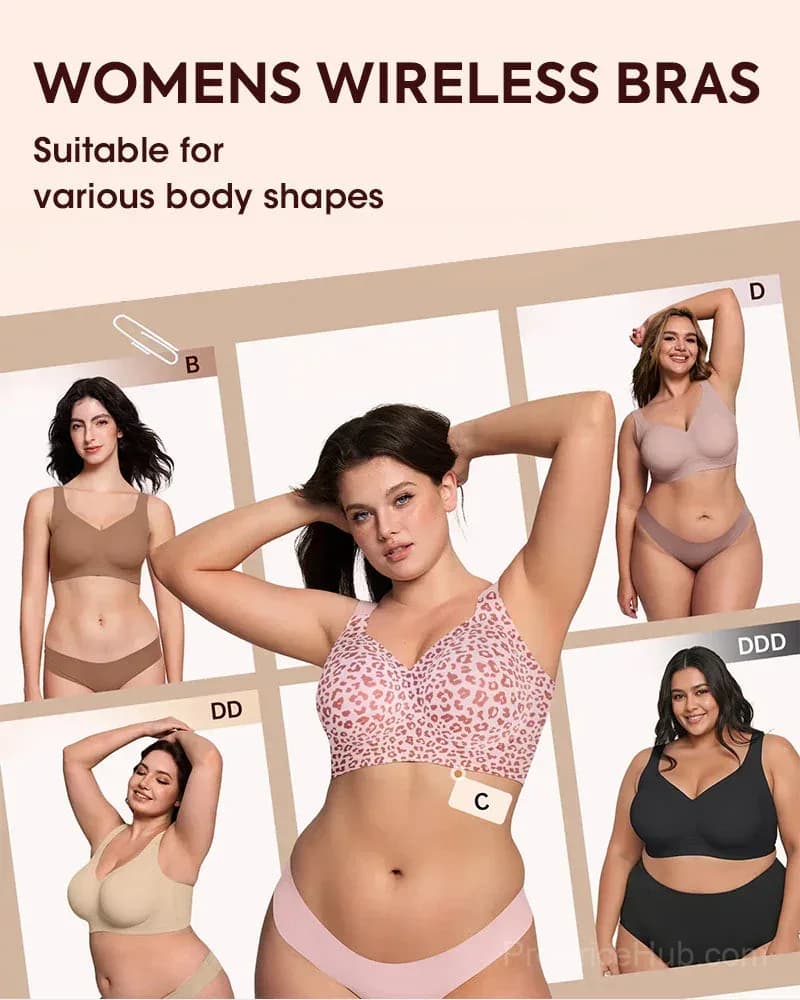 Comfortable Wireless Full Coverage Jelly Smoothing Bra - View 6