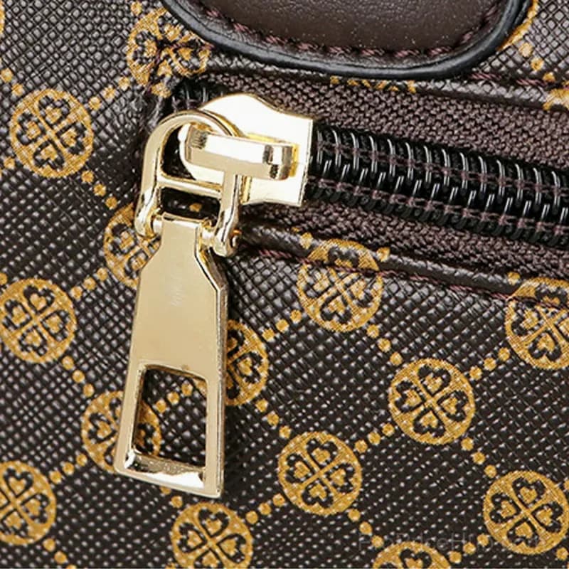 6-in-1 Printed Mother & Baby Shoulder/Crossbody Bag Set, Black - View 6