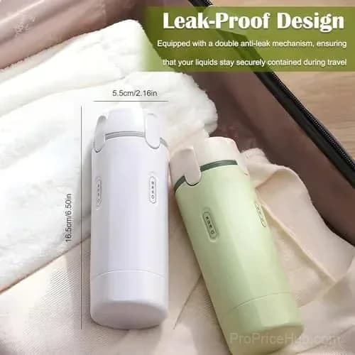 4-in-1 Refillable Travel Toiletry Dispenser, Green, No Bag - View 7