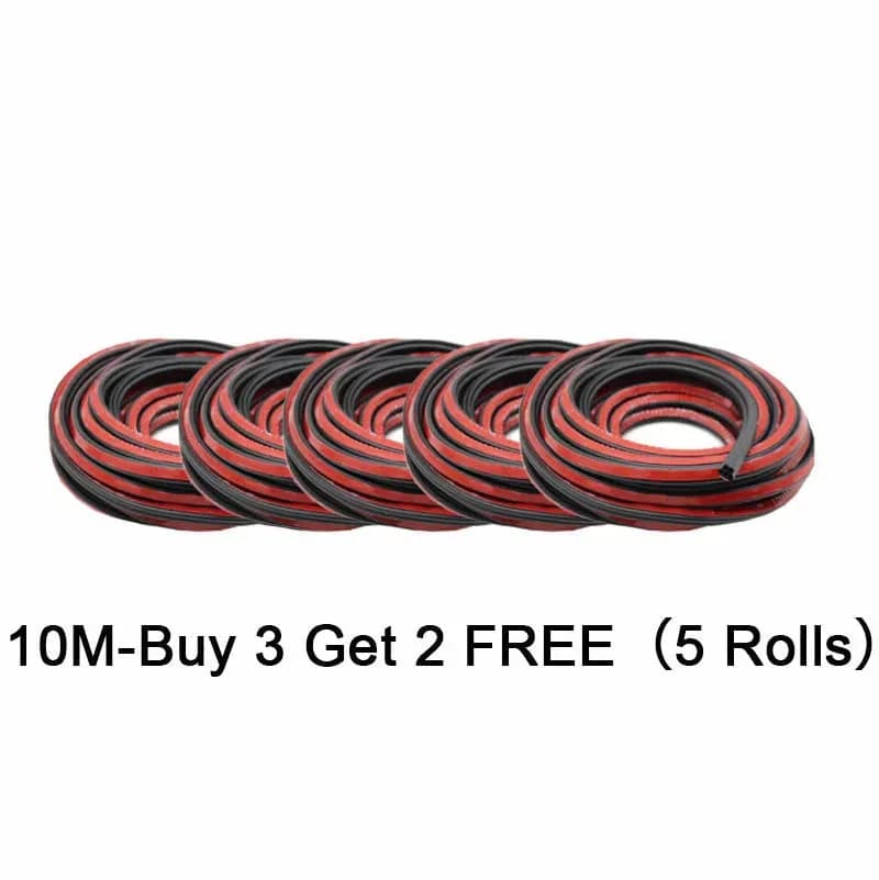 Car Noise Reduction Dustproof Rubber Seal Strip, 5M Roll - View 10