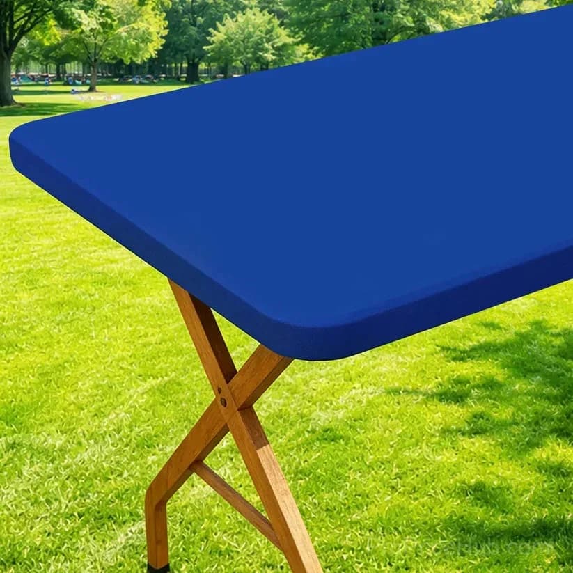 Stretch Fabric Table Top Cap Cover – Elastic Edge, Waterproof, Reusable - View 11