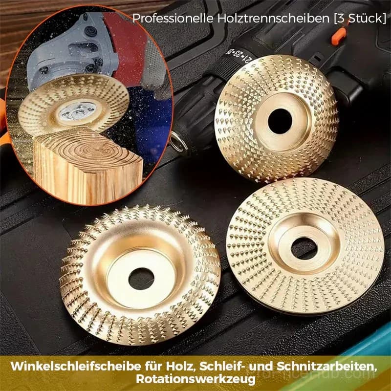 3-Piece High-Performance Wood Carving Disc Set - View 4