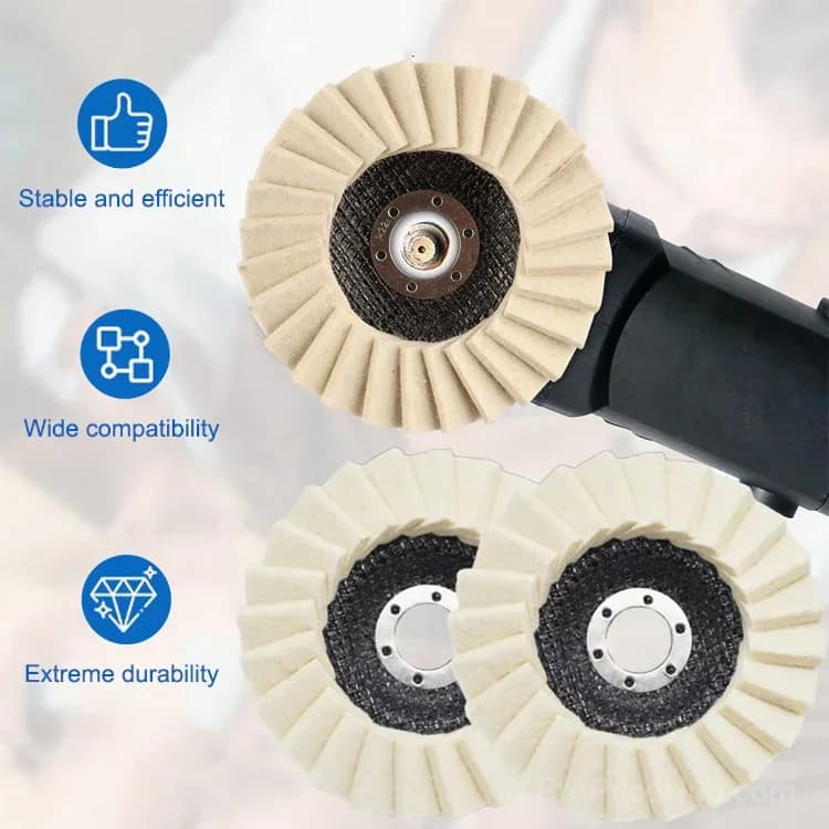 Century-old Wool Felt Flap Wheel - 2-in-1 Sanding & Fine Finishing - View 3