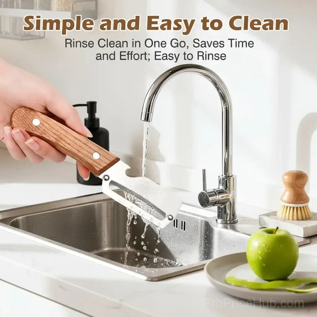 Stainless Steel Peeler with Wooden Handle and Bottle Opener - View 10