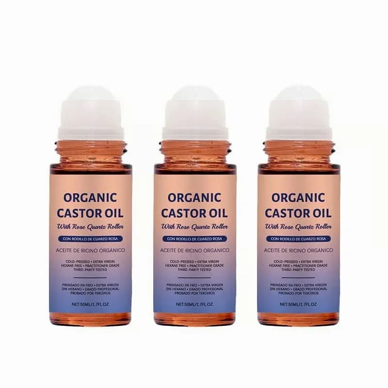 Organic Golden Castor Oil Roll-On with Rose Quartz, 1 Count - View 3