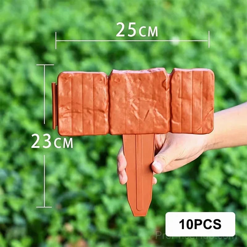 Simulated Stone Garden Fence Decorative Border - View 10