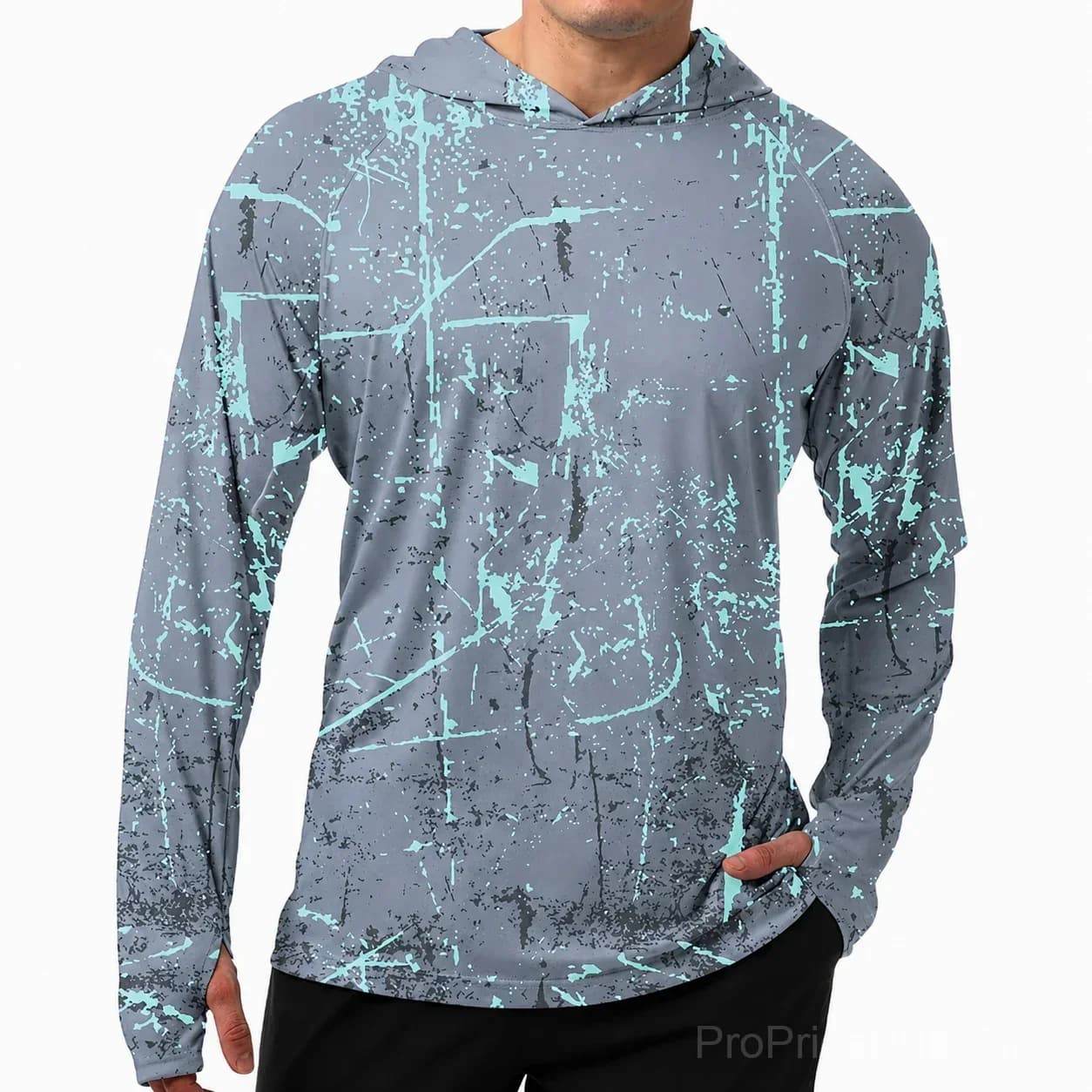 Men's UPF 50+ Swim & Outdoor Sun Hoodie - View 12