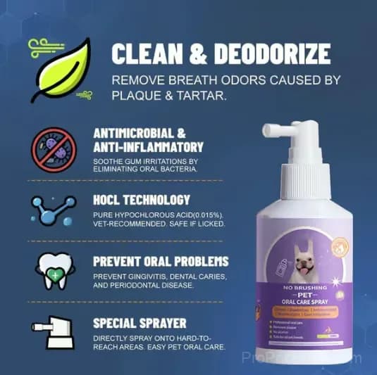 Teeth Cleaning Spray for Dogs & Cats, 50ml - View 3