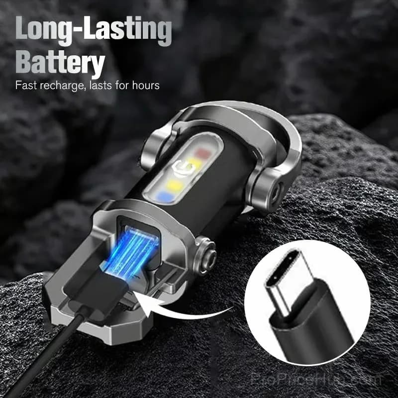 Portable Rechargeable LED Keychain Flashlight, 2-Pack - View 7