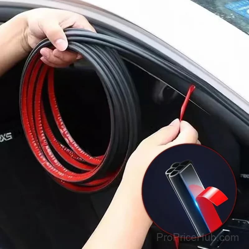 Car Noise Reduction Dustproof Rubber Seal Strip, 5M Roll - View 2