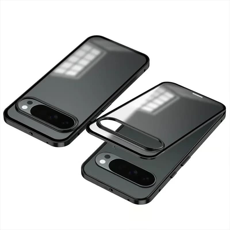 Pixel 10 Magnetic Aluminum Frame Phone Case, Black - View 1