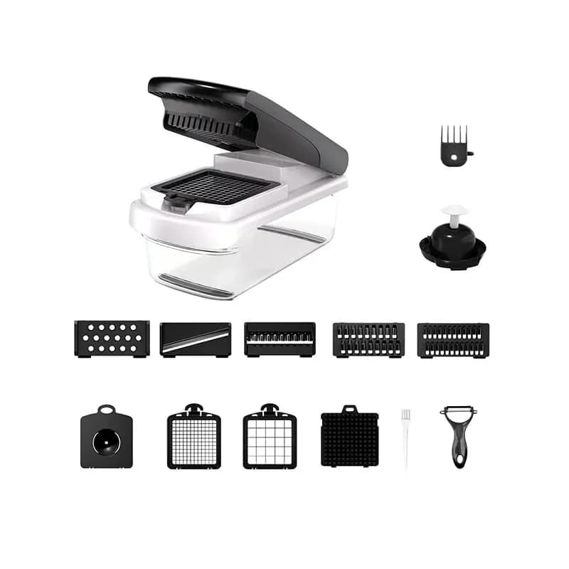 Multifunctional Vegetable Cutter, Black - View 1