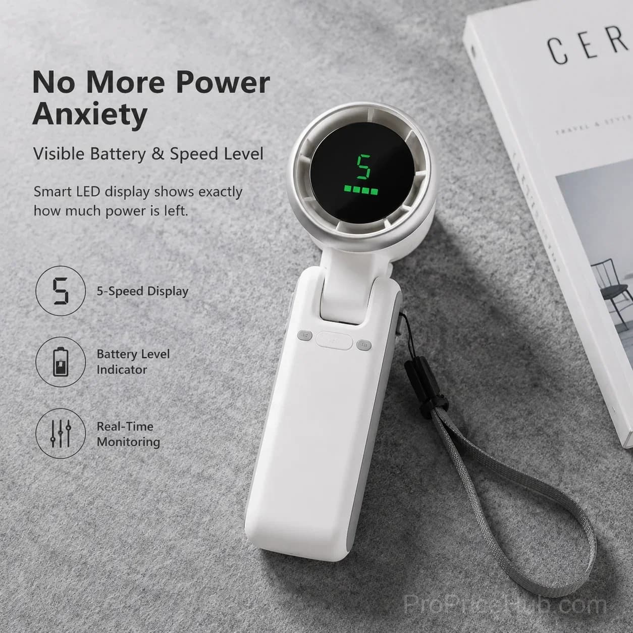 3-In-1 Mini Turbo Fan for Portable Personal Cooling - View 4